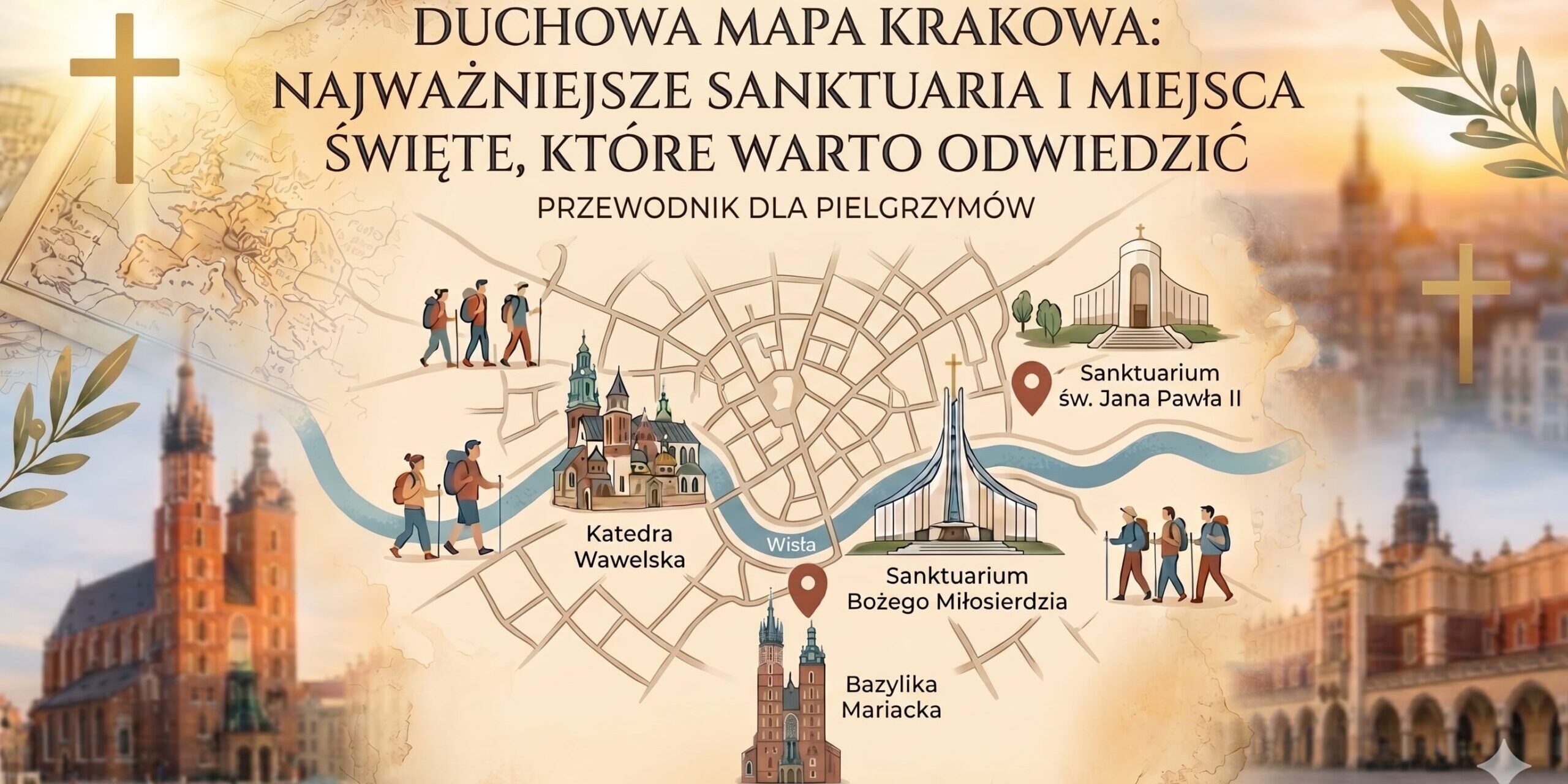 pielgrzymka-krakow-sanktuarium-lagiewniki Mapa sanktuariów w Krakowie dla pielgrzymów – trasa zwiedzania Łagiewniki, Wawel i Mariacki