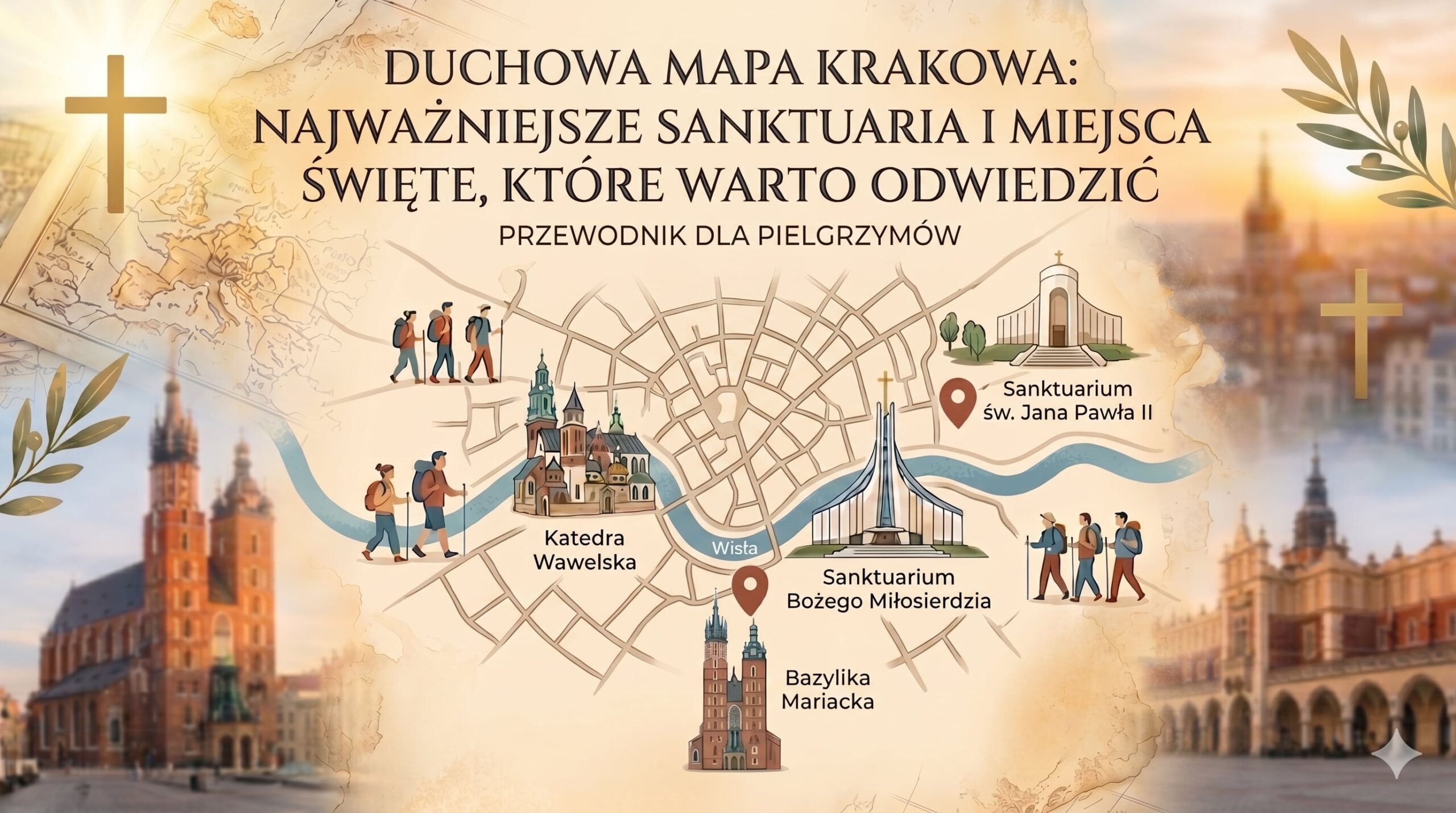 pielgrzymka-krakow-sanktuarium-lagiewniki Mapa sanktuariów w Krakowie dla pielgrzymów – trasa zwiedzania Łagiewniki, Wawel i Mariacki